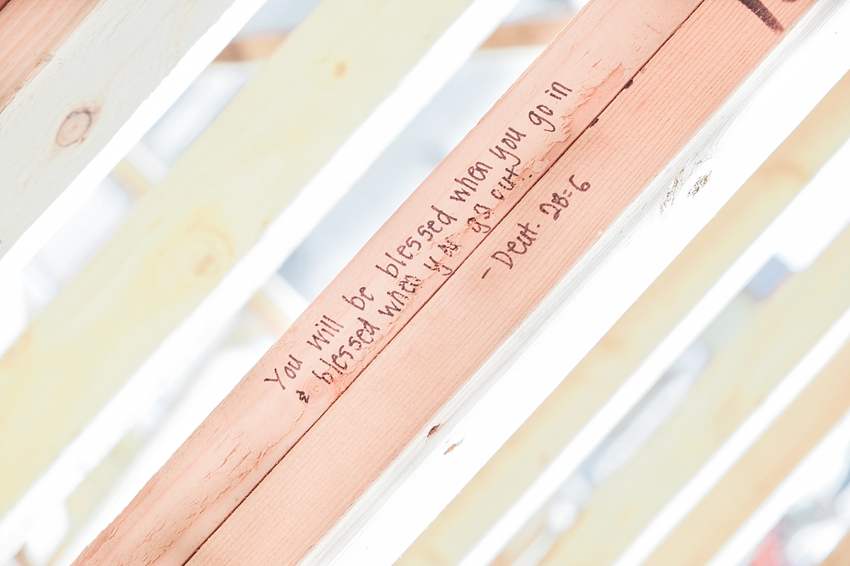 Bible verse on new home construction | © Life in Sonoma Wine Country - http://www.lifeinsonomawinecountry.com