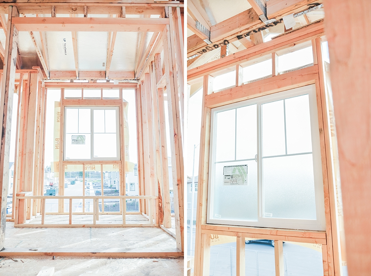 Obscure window above bath tub