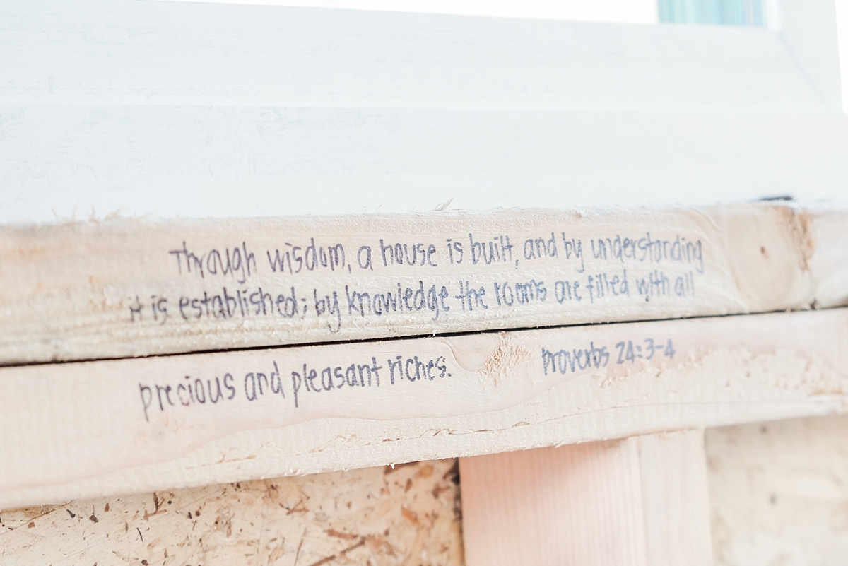 Bible verse in the great room