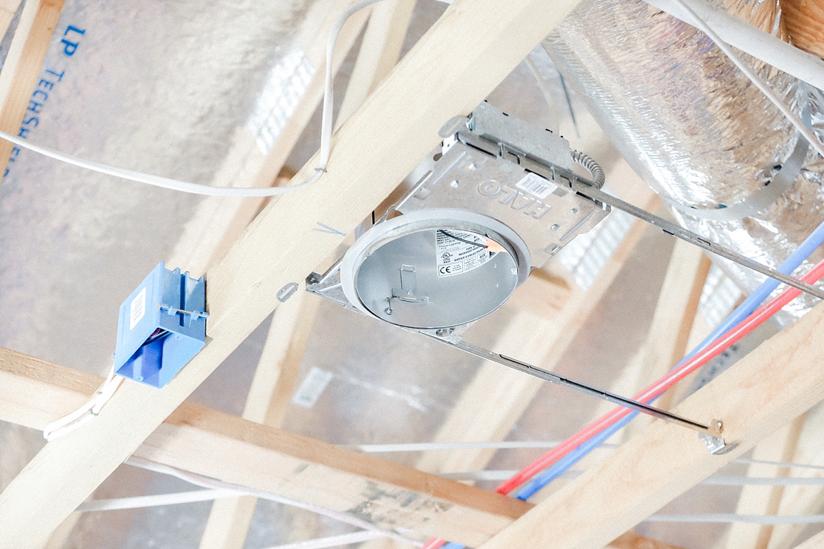 Recessed lighting and electrical wiring