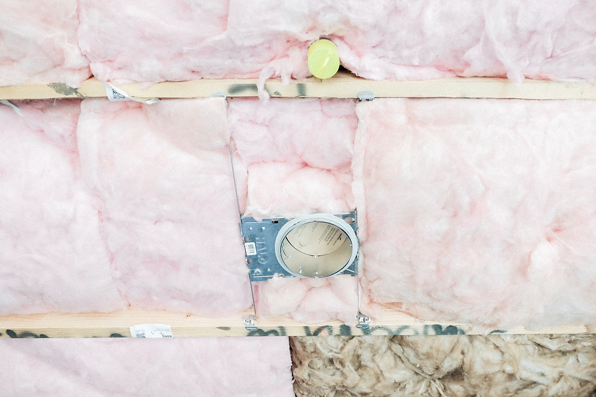 Ceiling insulation and recessed lighting