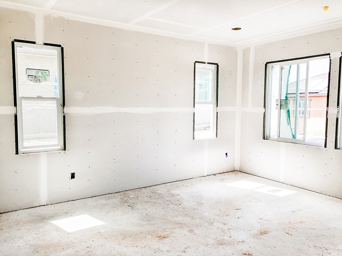 Interior drywall - master bedroom