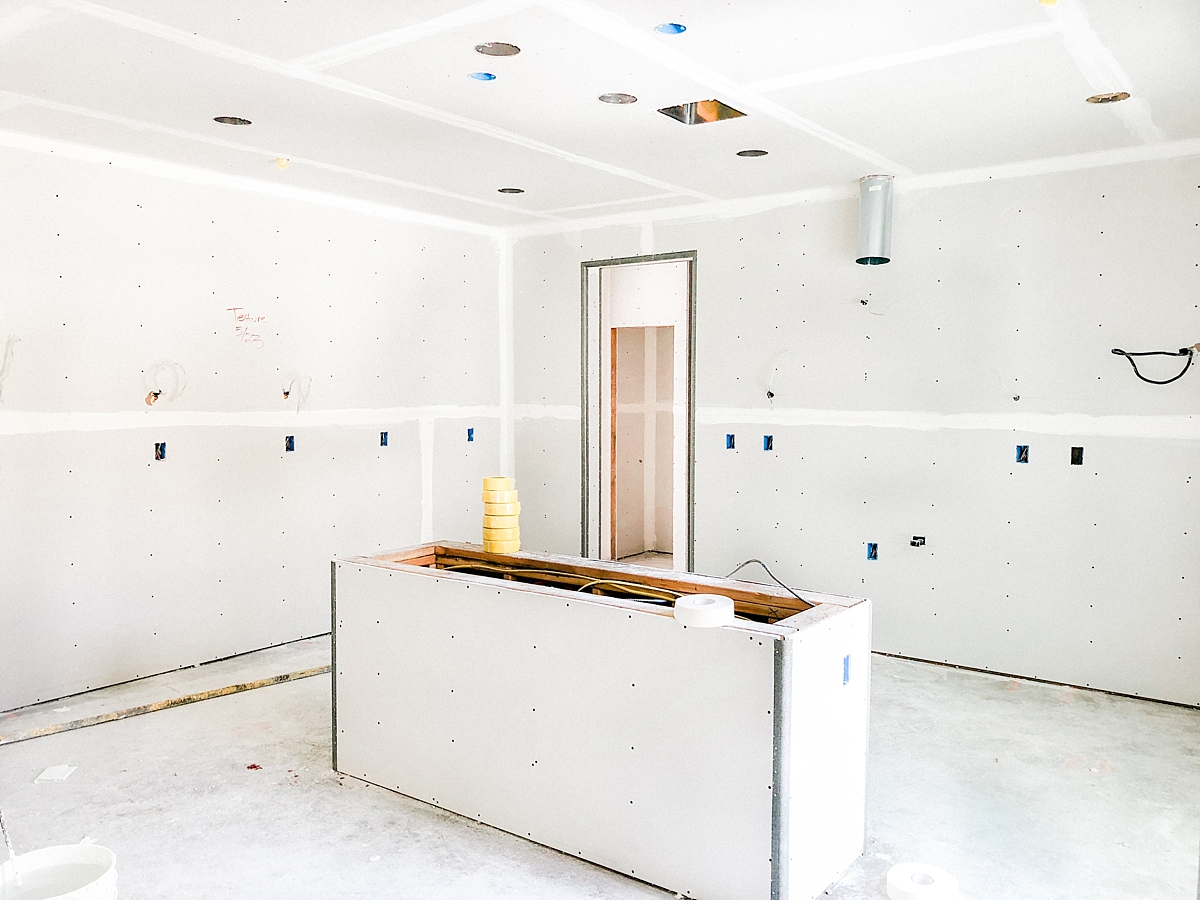 Interior drywall - kitchen