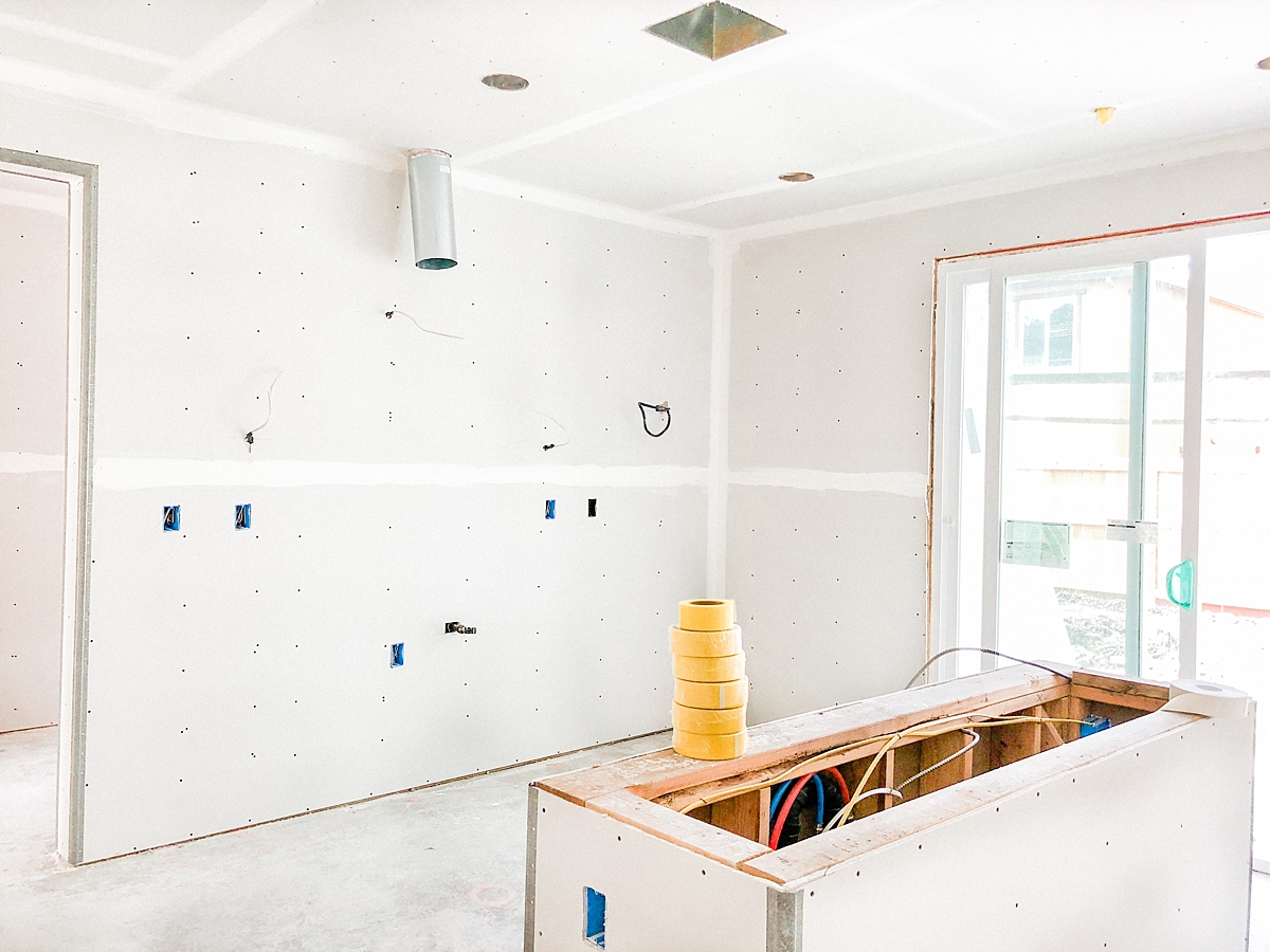 Interior drywall - kitchen