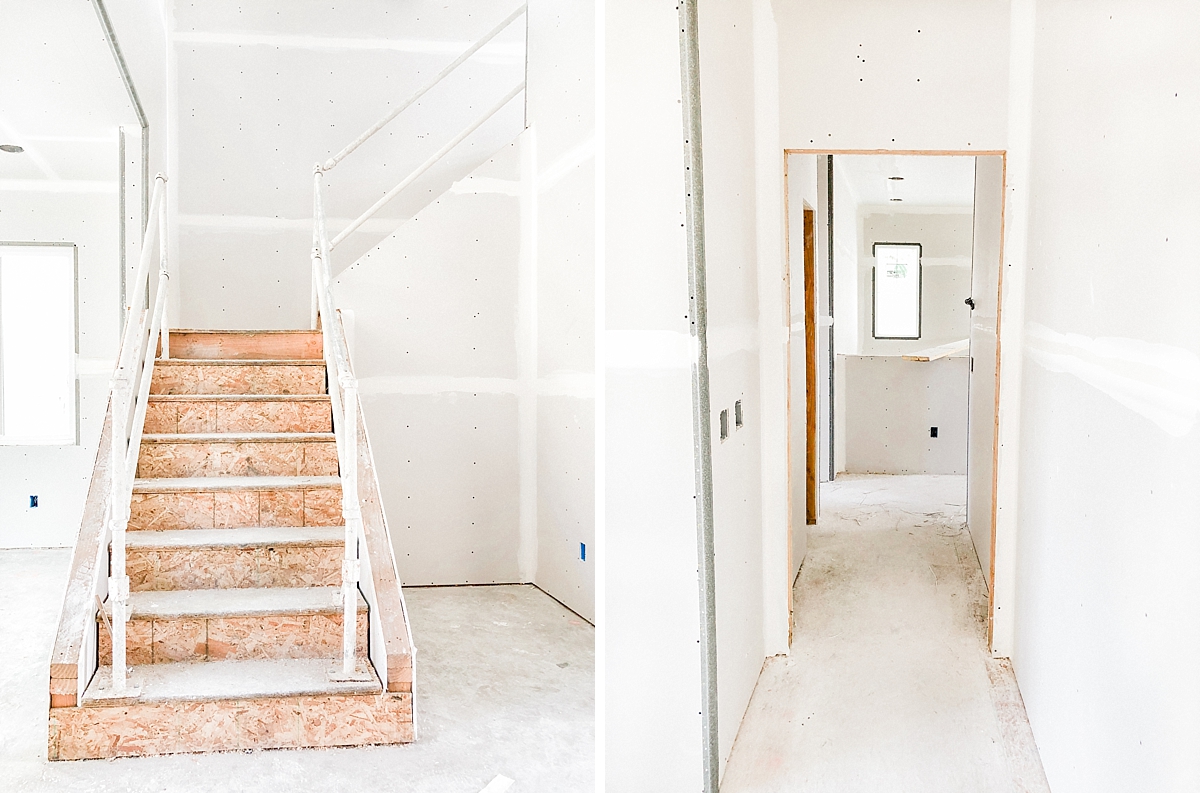 Interior drywall - stairwell and master bedroom hallway