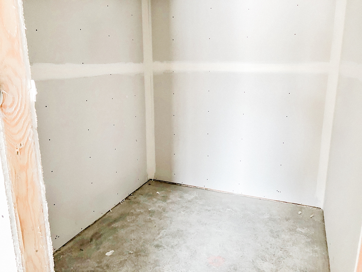 Interior drywall - pantry