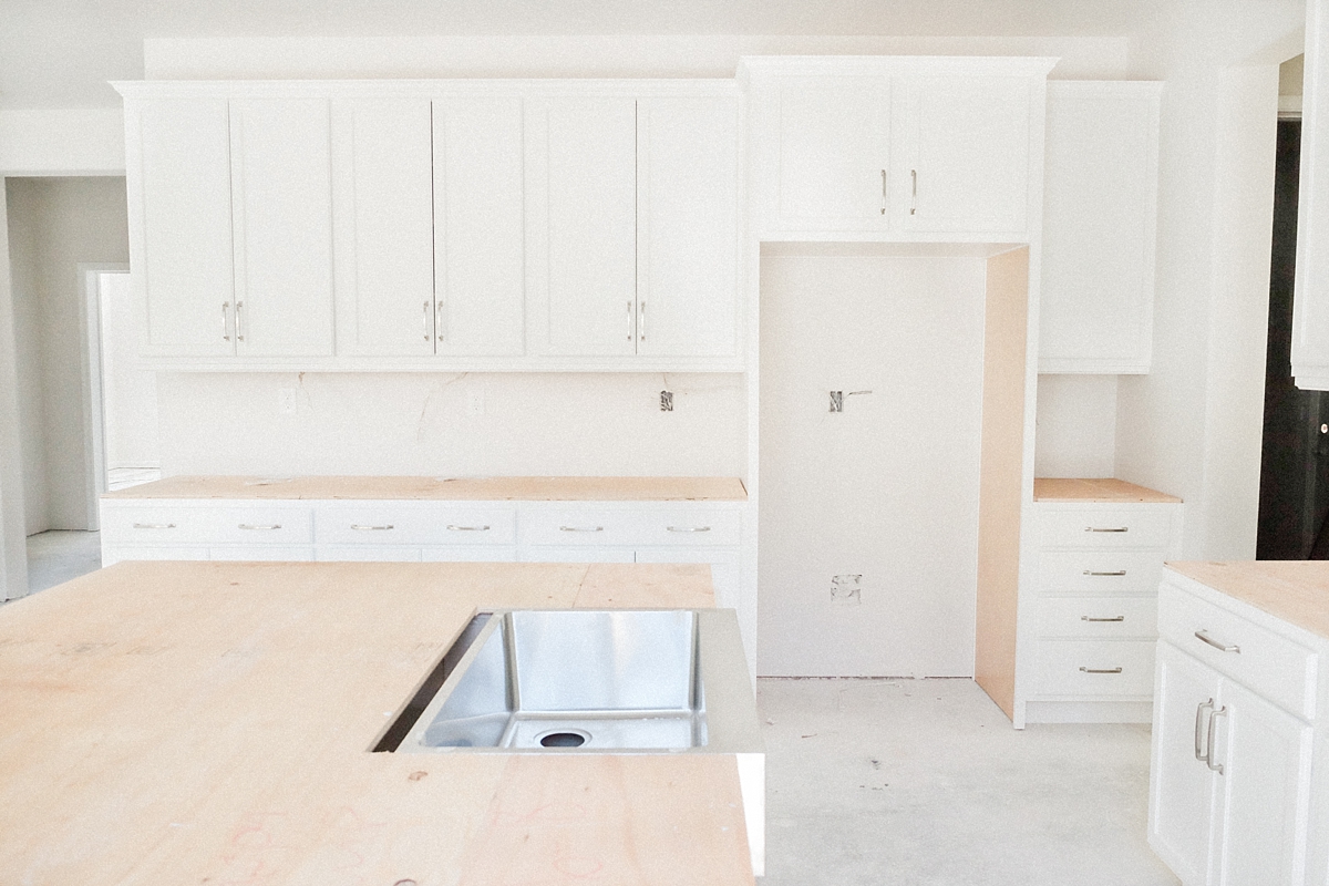 Kitchen with cabinets