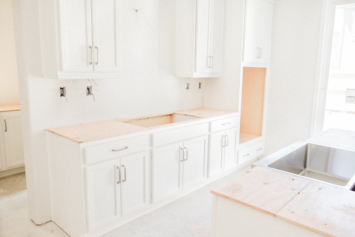 Kitchen with cabinets