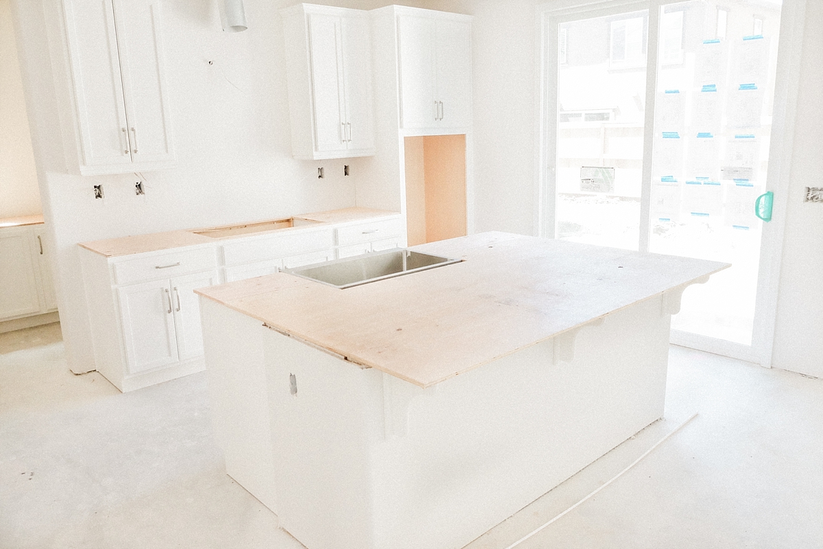 Kitchen with cabinets