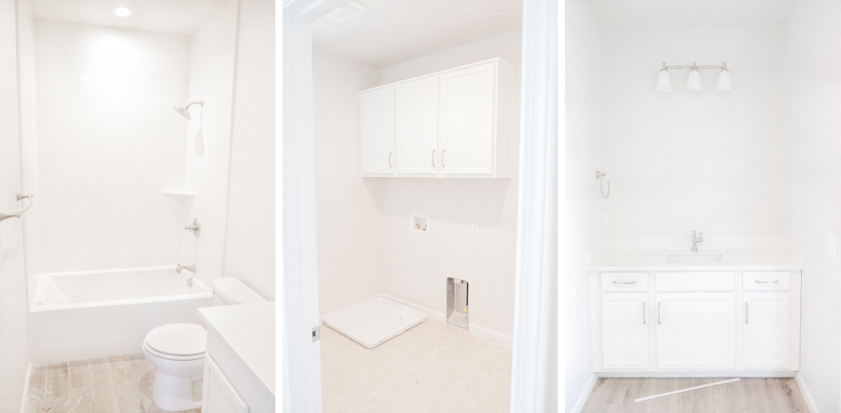 Guest bathroom, laundry room hookup, master bathroom hardware fixtures