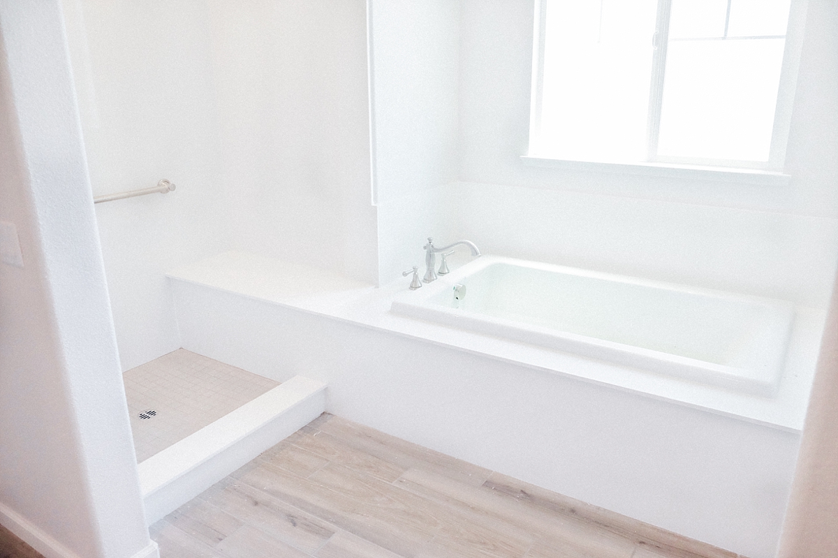 Master bathroom tub and shower