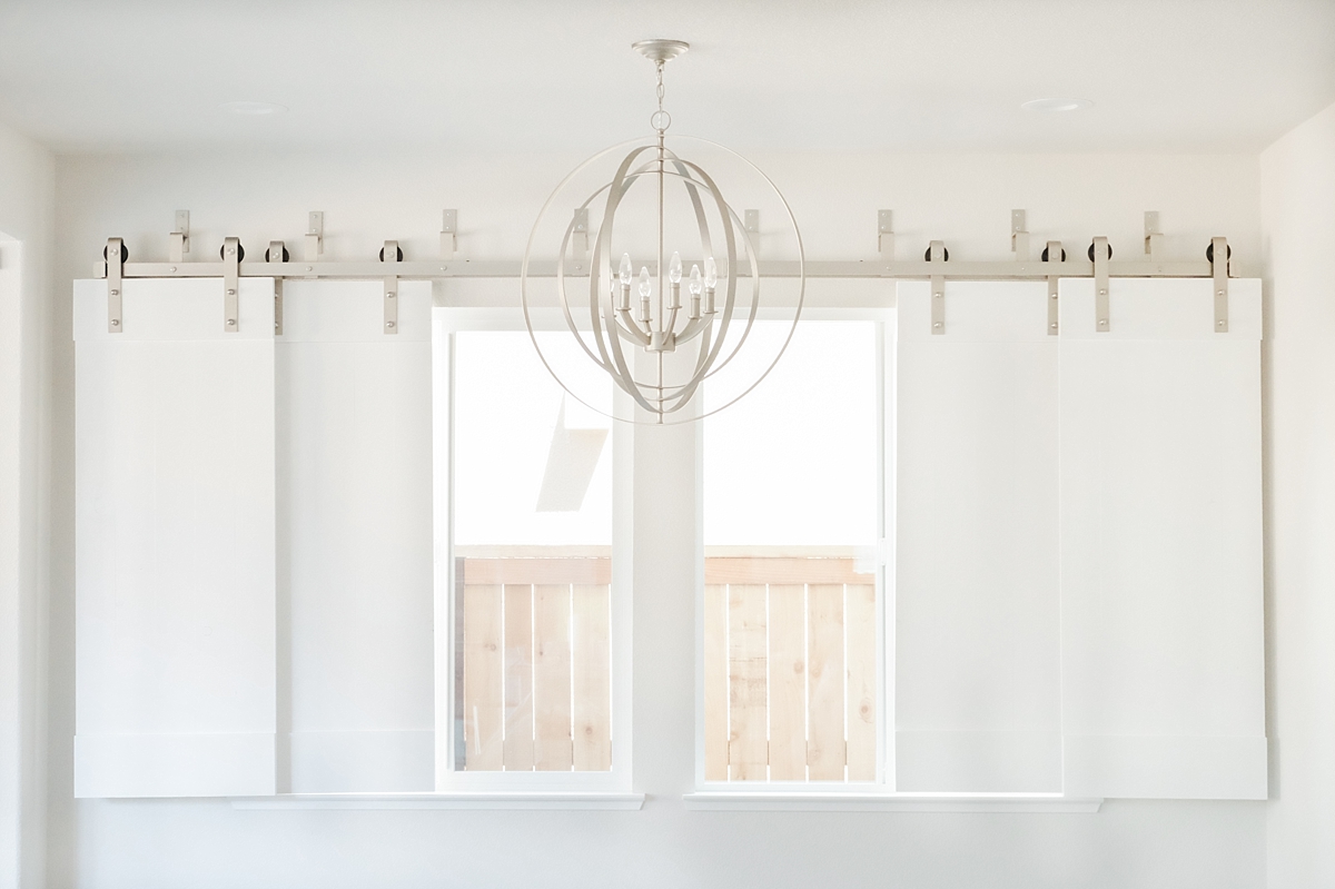 Dining room barn door shutters